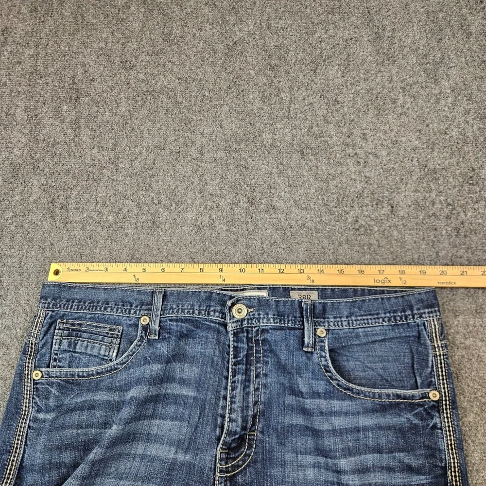 BKE Tyler Straight Leg Jeans Mens 38R Medium Wash Blue Denim BMC23001R